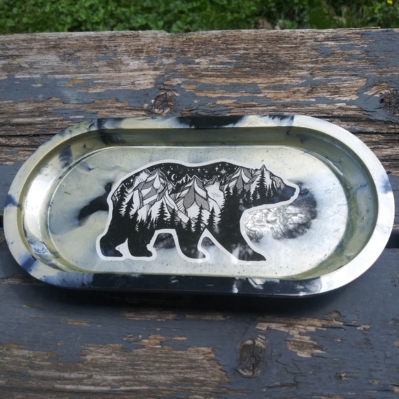 Drip Drop Art Shop Other - Handmade Rolling Tray Wild Bear